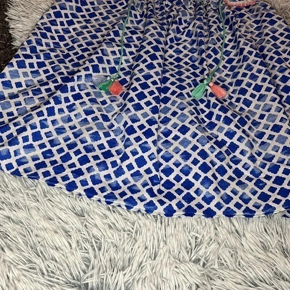 MATILDA Jane Wandering Waters Smocked Tassel Top Size Medium - Picture 4 of 13